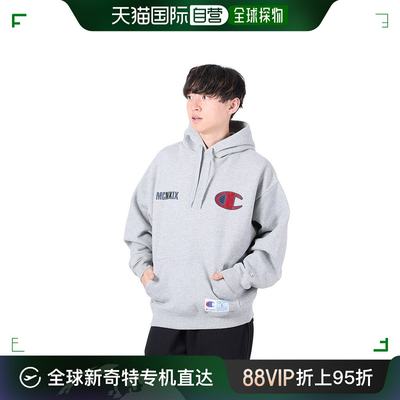 日潮跑腿CHAMPION冠军 男款运动长袖连帽卫衣 灰色 M A-108428098