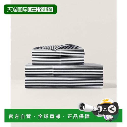 日本直邮Ralph Lauren 有机棉条纹衬衫式床单 双人尺寸 [94056910