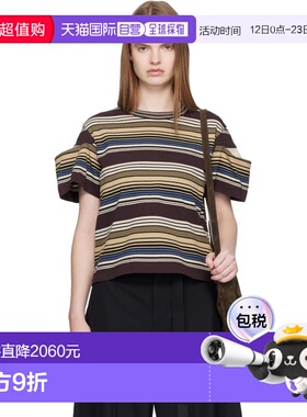 1h可退 香港直邮潮奢 Sacai 女士 多色 Horizontal Stripe T 恤 2