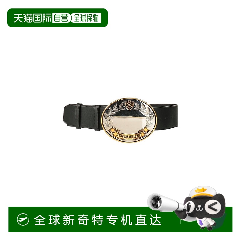 1h可退 香港直邮潮奢 Burberry 巴宝莉 女士 高腰皮带 black黑色