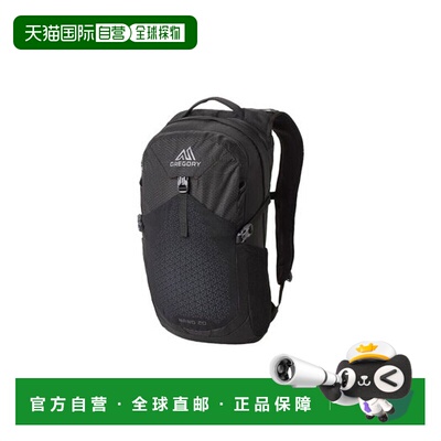 自营欧洲直邮GREGORY NANO黑色尼龙拉链开合背包男女通用