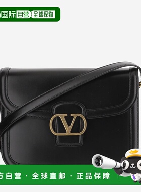 1h可退 香港直邮Valentino 华伦天奴 女士 9TO5 黑色皮革肩包 7W2