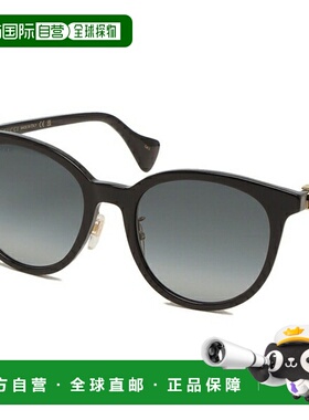 日本直邮Gucci 太阳镜 亚洲款 黑灰色 女士 GUCCI GG1073SK 002