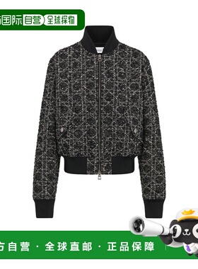 1h可退 香港直邮DIOR 迪奥 女士 黑色棉质亚克力大衣 557C60A7795