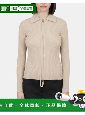 1h可退 香港直邮Courreges 女士 maille côtelee 双拉链针织开衫