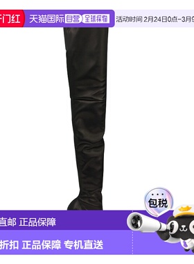 自营lanvin黑色CUISSARDES TALON搭配针织靴-黑色 美国奥莱直发