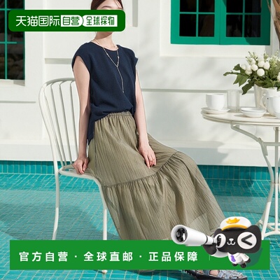 1h可退 日本直邮INDIVI 女士两件套无袖上衣与百褶裙套装 1275360