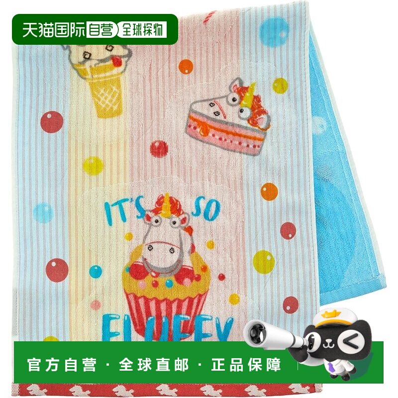 【日本直邮】丸真 小黄人面巾 34 x 80 厘米 蓬松糖果  棉 480503