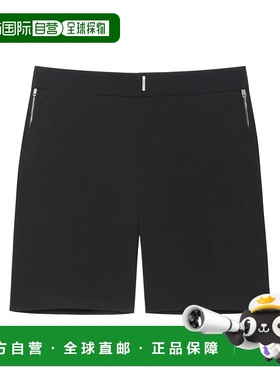 香港直发Givenchy纪梵希男士黑色羊毛短裤舒适透气BM50YC13MP