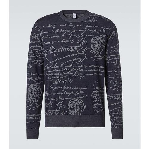 Berluti 伯尔鲁帝 男士 Scritto 羊毛毛衣 004119