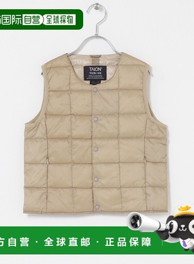 1h可退 日本直邮TAION 儿童宽松羽绒背心 半开襟双口袋轻便款 DKA