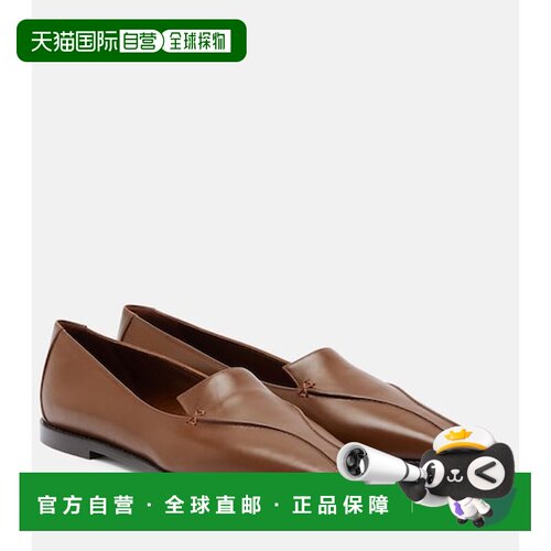 香港直邮MANOLO BLAHNIK 莫罗 伯拉尼克 女士 Cleofe 皮质乐福鞋