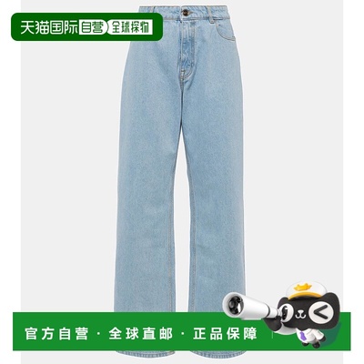 1h可退 香港直邮Etro 艾特罗 女士 阔腿牛仔裤 blue蓝色 舒适时尚