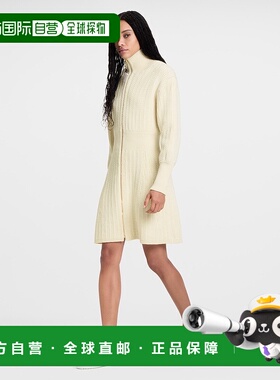 自营1h可退 欧洲直邮LV路易威登 Time Out女士米色羊绒老花图案厚