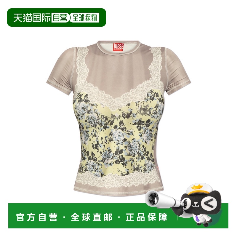 1小时内可退 香港直邮DIESEL 女士T恤 TILENIA166030CLBP9DUA SS2