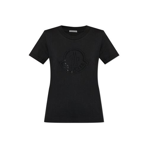 MONCLER 女士T恤 K20938C0001389AB2999 CO 黑色 短袖T恤