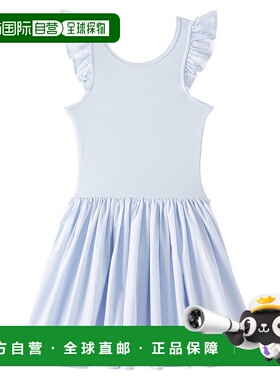 1h可退 香港直邮Molo 女童 Cloudia 棉质连衣裙童装 blue蓝色 舒
