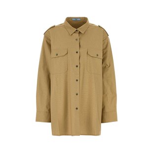 衬衫 Prada 浅褐色棉质宽松款 女士 P496HSOOO16TE 普拉达