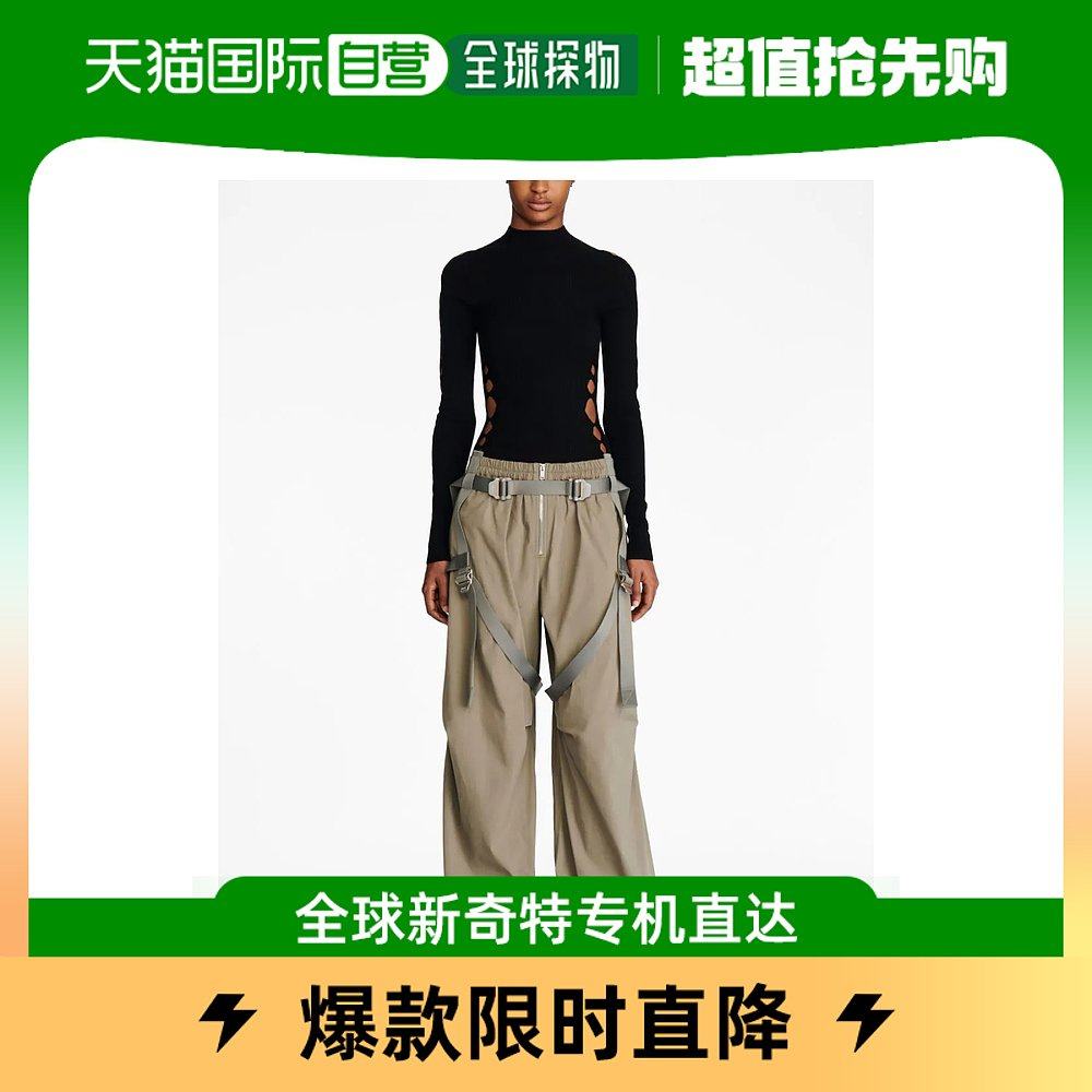 美国直邮Dion Lee男女同款休闲裤深灰色腰带百搭耐磨宽松时尚