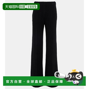 1h可退 香港直邮Chloe 蔻依 女士 高腰喇叭初剪羊毛长裤女装