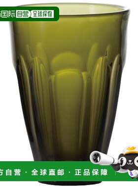 【日本直邮】aderia亚德利亚玻璃杯F 49431大号青苔绿色复古家居