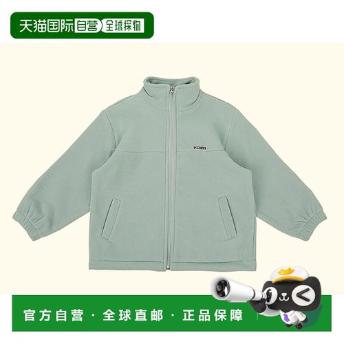 1h可退 日本直邮P:chees 儿童宽松加厚拉链连帽衫 半拉链设计 韩
