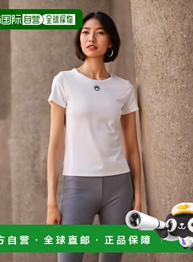 香港直邮Marine Serre logo刺绣细罗纹T恤 WTT012WH10短袖