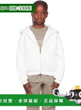 香港直邮Essentials 女童 白色 Classic Fleece Zip-Up 儿童连帽