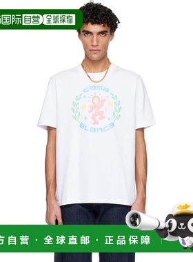 1h可退 香港直邮Casablanca 男士 白色 Dance Joy Classic T 恤 M