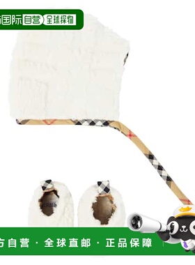 1h可退 香港直邮潮奢 Burberry 巴宝莉 婴儿 bonnet and slippers