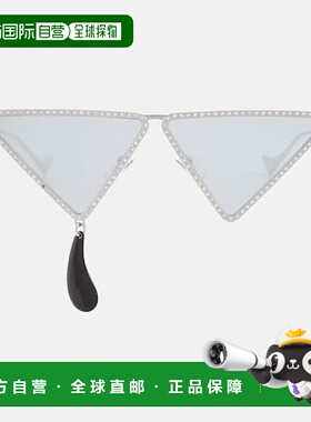 香港直邮Gucci 古驰 女士 水晶装饰三角形太阳眼镜