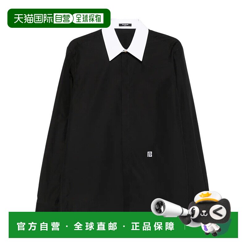 香港直邮BALMAIN 男士外套 FH1HS462CE48EAB AW2025 黑色 Ls Shir