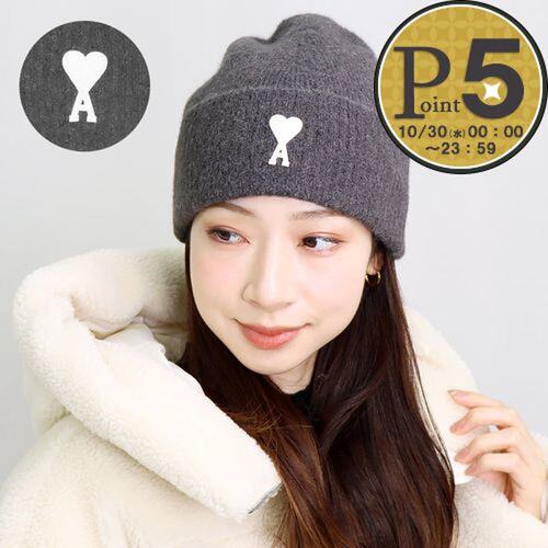 日本直邮ami paris 女士混纺针织帽 UHA115.KN0032 高级感 正品