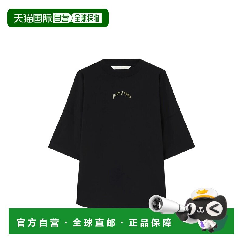 1h可退 香港直邮Palm Angels 棕榈天使 女士 OVER 曲线徽标T恤 PW