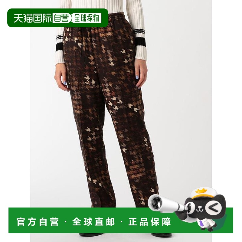 1h可退 日本直邮DES PRES Houndstooth图案 腰部收褶锥形裤女装