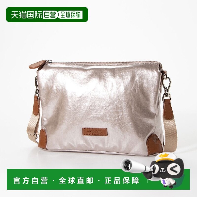日本直邮Y'SACCS 聚氨酯×牛皮革简约方形单肩包 YS1509AW13288