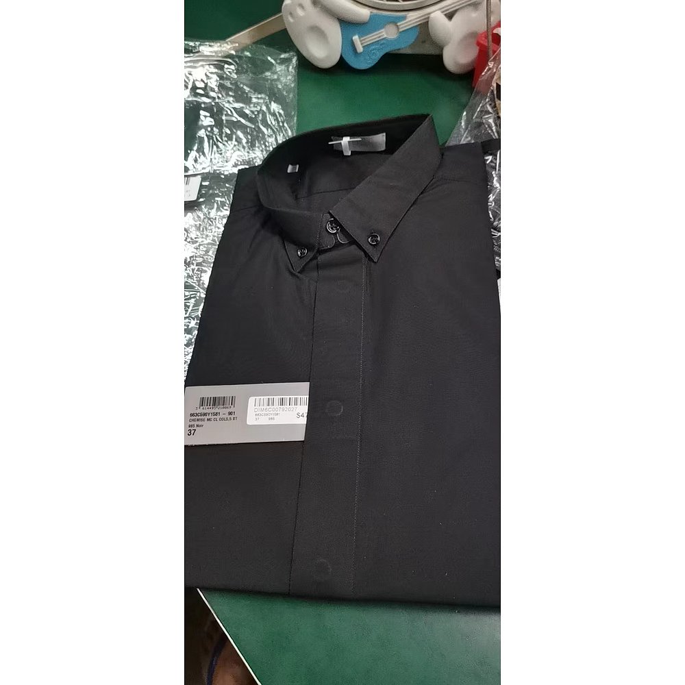 DIOR HOMME 男士黑色短袖衬衫 663C590-Y1581-985