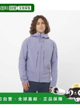 自营欧洲直邮Salomon萨洛蒙 OUTPEAK SOFTSHELL系列男士蓝色聚酰