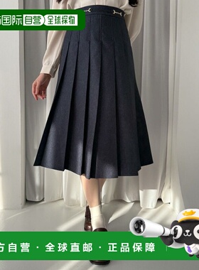 1h可退 日本直邮an another angelus女装牛仔风褶皱半裙 57BG02p0