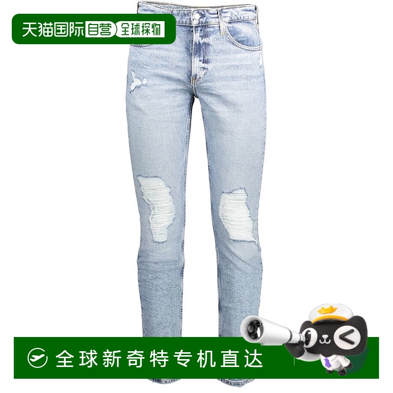 自营 calvin klein凯文克莱棉质牛仔裤和男式长裤-蓝色 【美国奥