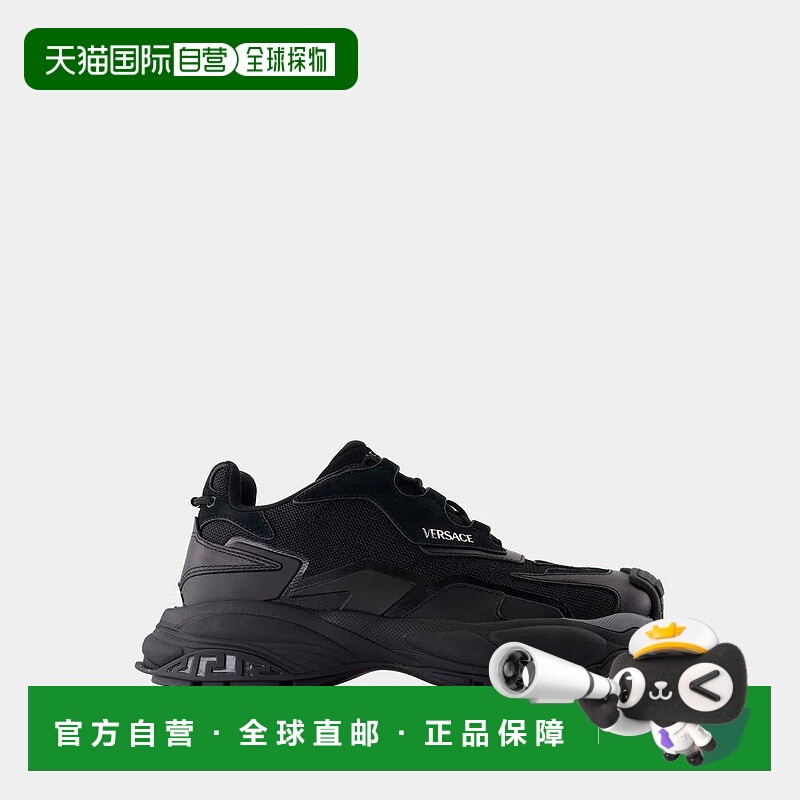 香港直邮VERSACE 男士运动鞋 10163061A12679 SS2025 黑色 Versac