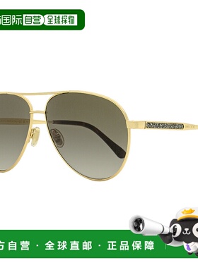 Jimmy Choo 女士飞行员太阳镜 Jimena 06JHA 金色/哈瓦那色 60 毫