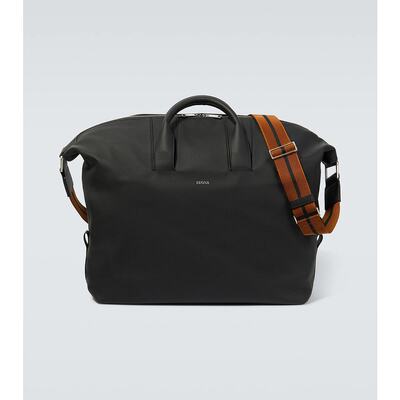 潮奢 Zegna 杰尼亚 男士Raglan leather travel bag 行李包