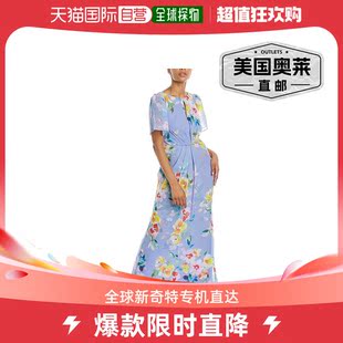 Adrianna Papell 系带长早秋新款连衣裙 蓝色 【美国奥莱】直发