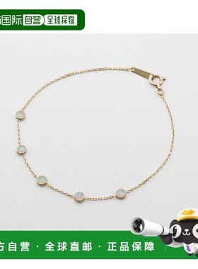 日本直邮日潮 agete 阿卡朵K10蛋白石手链白色 均码链条
