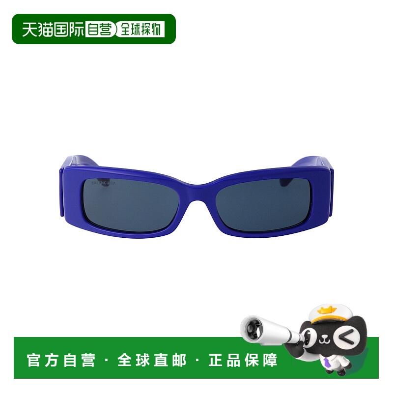 1h可退 香港直邮BALENCIAGA 女士眼镜 BB0260S006 SS2024 蓝色 矩