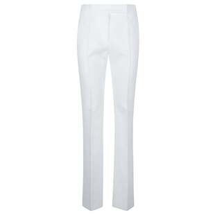 自营max maraTailored White Pants with Straight-Leg Silhouett