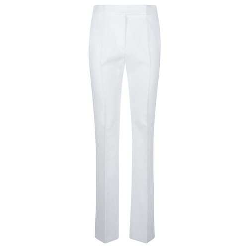自营max maraTailored White Pants with Straight-Leg Silhouett