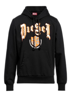 1h可退 【美国直邮】DIESEL 男装连帽卫衣 10449295LV 纯色印花设