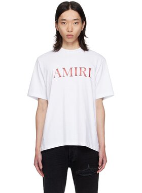 潮奢 AMIRI 男士 白色 Core Gradient T 恤 AMJYTE1060